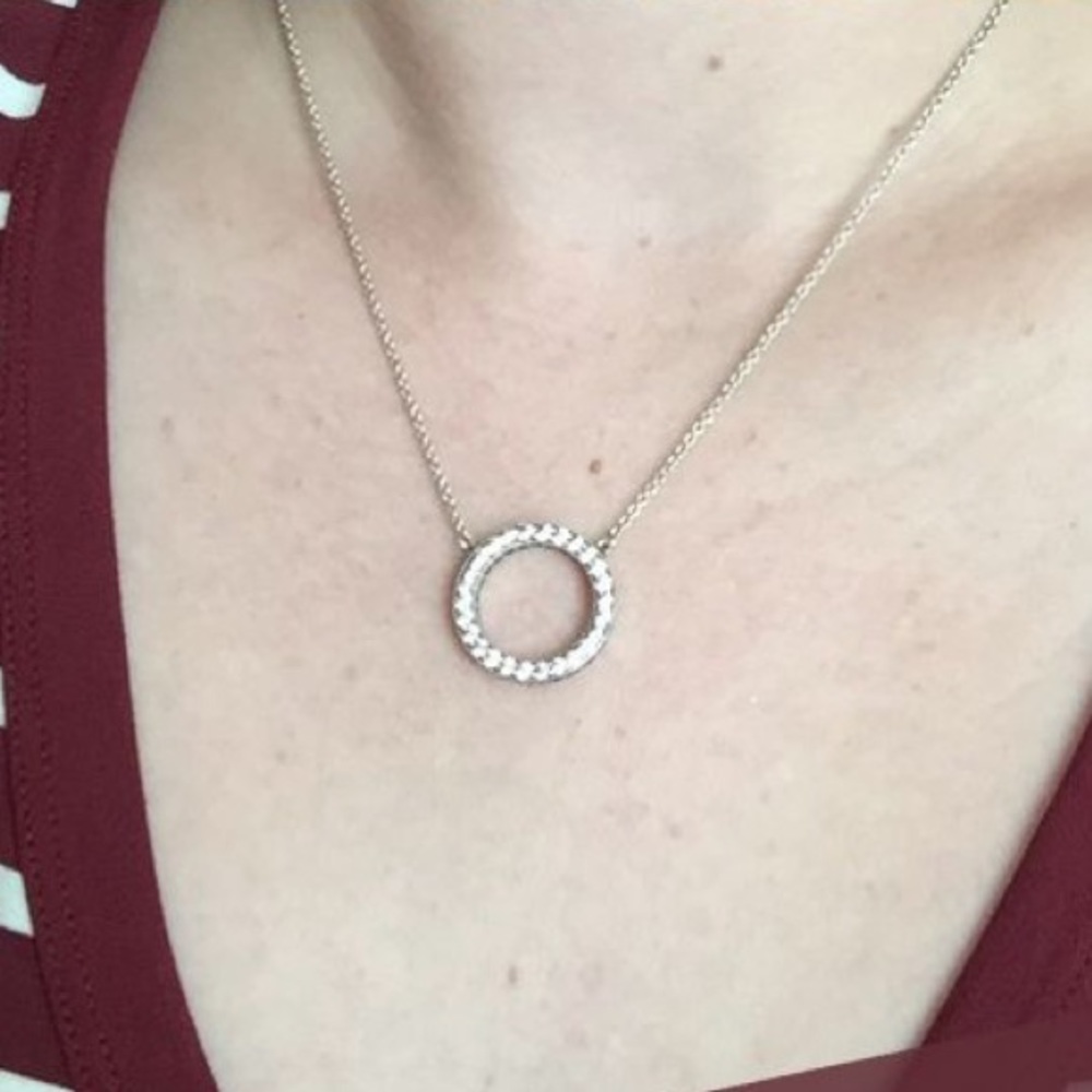 Authentic Hearts of Pandora, clear CZ necklace.